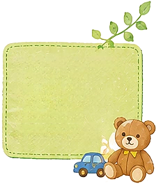 おもちゃとくまのイラスト